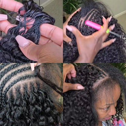 12A Curly Crochet Human Hair Extensions Deep Pixie Curls