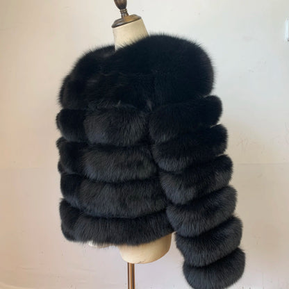 4in1 Real Fox Fur Coat for Women
