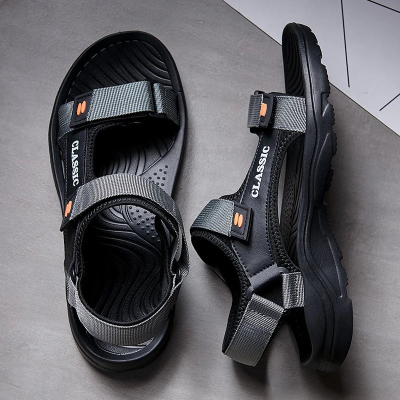 Men's Casual Ankle-Wrap Sandals with EVA Insole