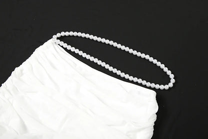 Sexy Bead Patchwork 2-Piece Set Women Halter Bra and Bottom