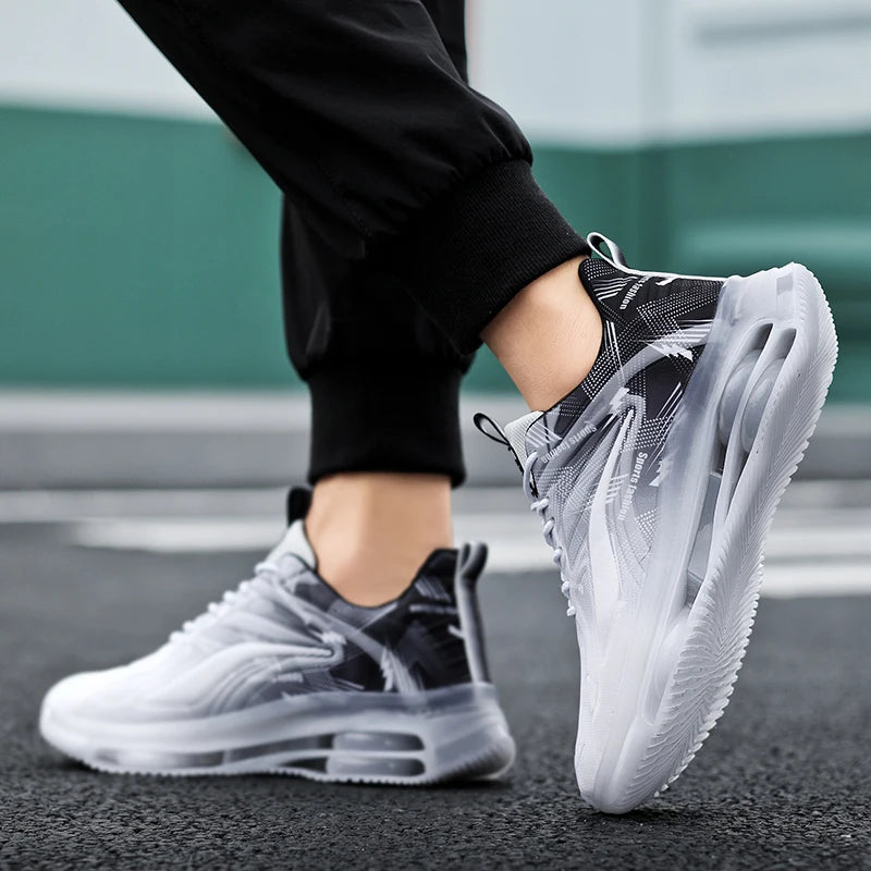 Men's Basketball Shoes with Air Cushioning and Breathable Mesh