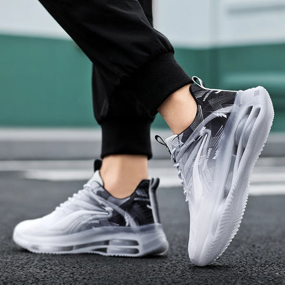 Men's Basketball Shoes with Air Cushioning and Breathable Mesh