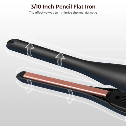 Small Flat Iron for Short Hair, Temperature Adjustable
