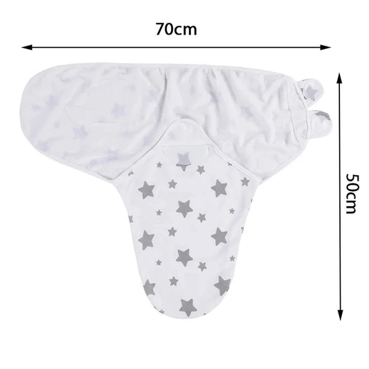 Cartoon Printed Cotton Baby Blanket Hat Set