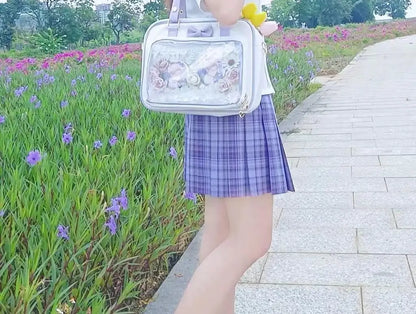 Y2K Transparent Bow Ita Bag Women Crossbody Handbag