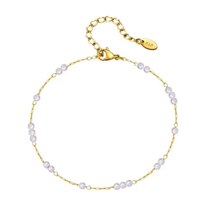 Gold Stainless Steel Bohemian Personalized Anklet