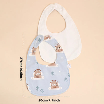 4pcs Cotton Baby Adjustable Bibs Bandana Scarf