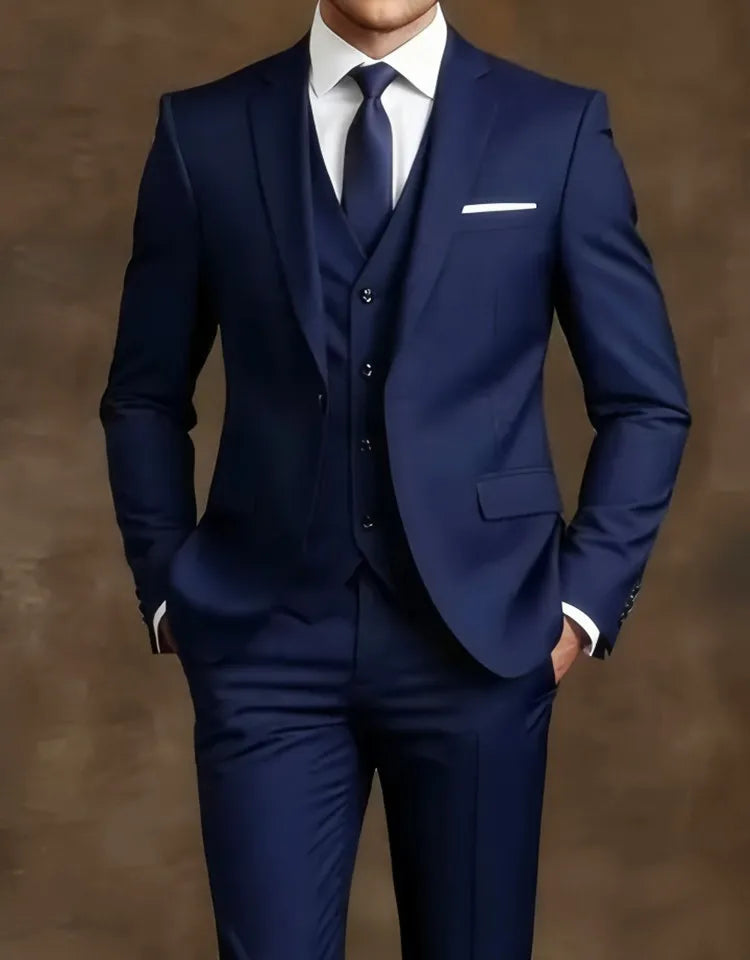 Slim Fit Black Tuxedo Suit Set for Men