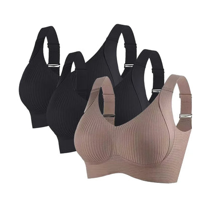 3-Pack Women's Push-Up Seamless Bralette M-4XL