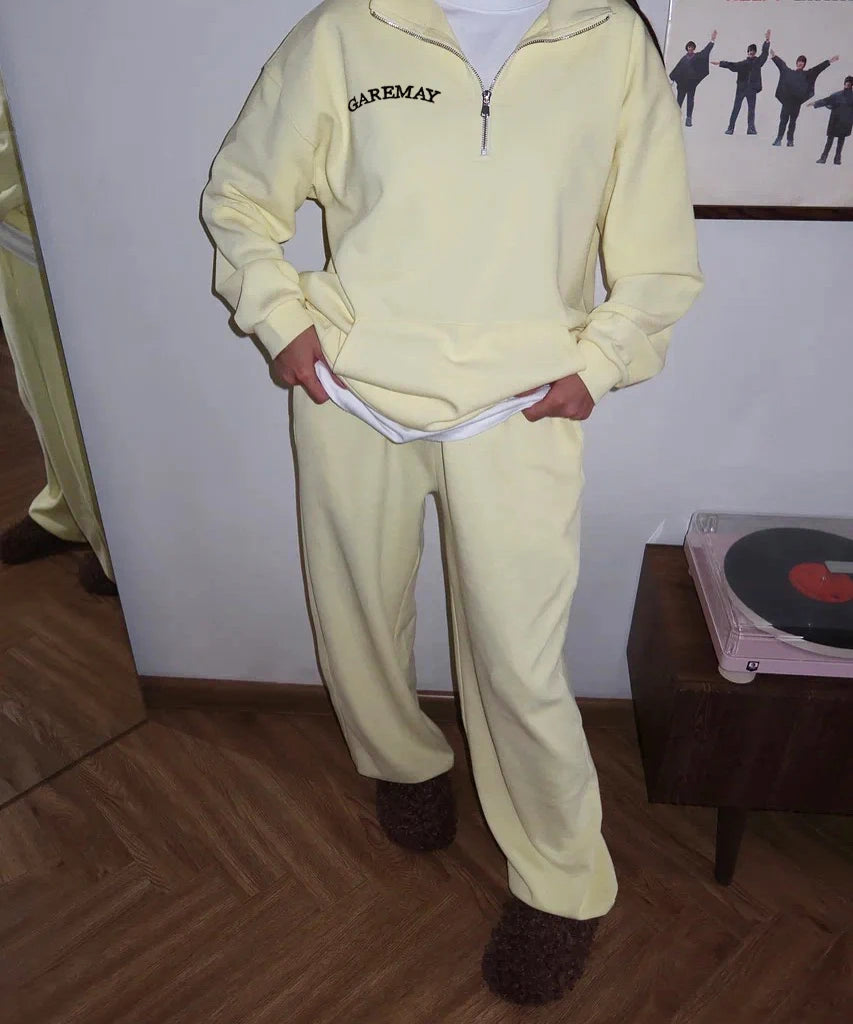 Cotton Pink Women's Tracksuit with Zipper