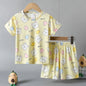 Children's Casual Joker Bear Print Pajama Set