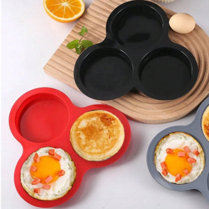 Silicone 3-Cavity Egg Mold for Air Fryer Baking