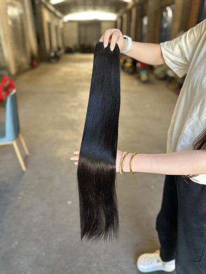 Bone Straight Synthetic Hair Bundles Yaki Weaving