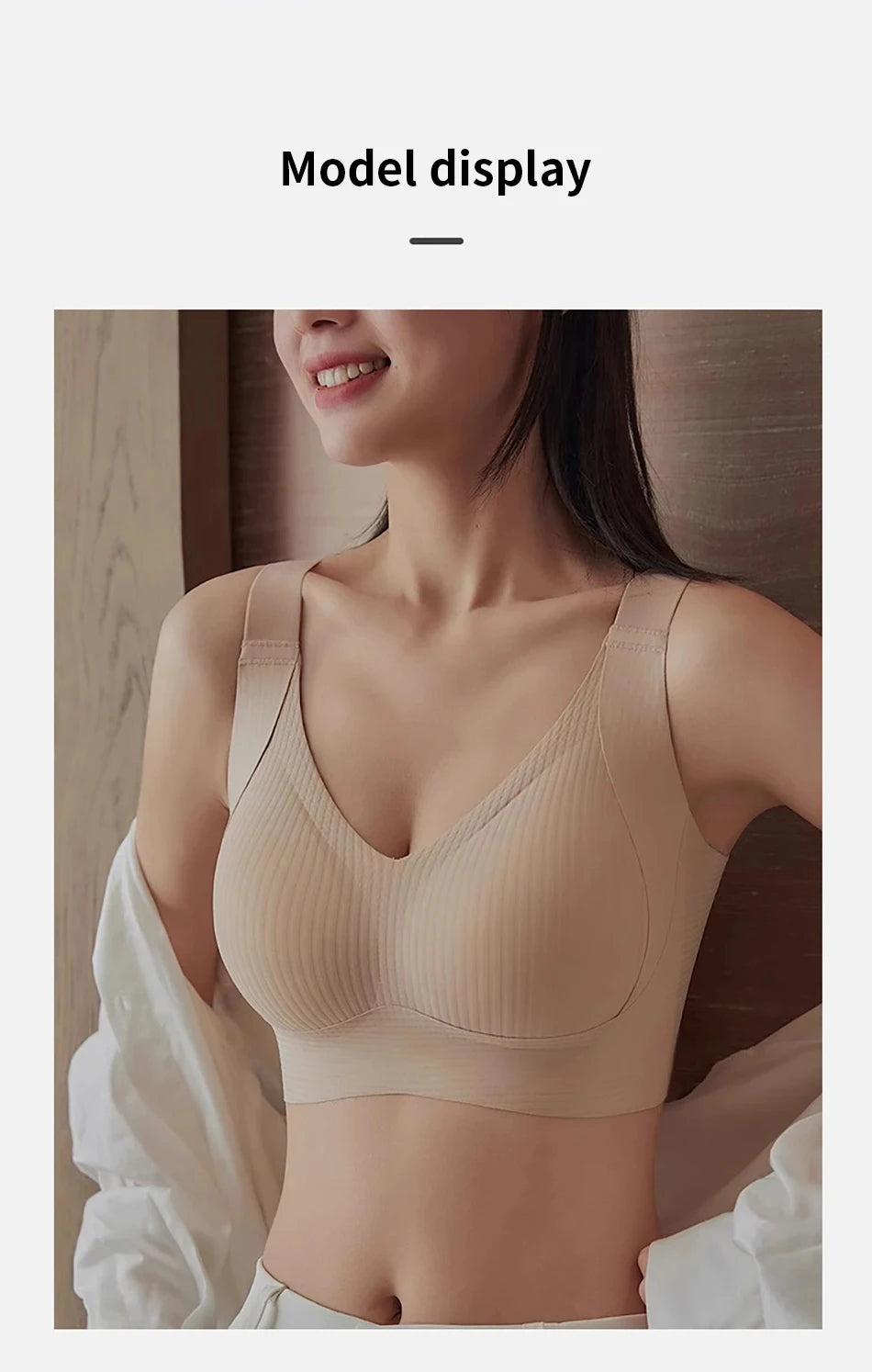 Women's Seamless Wire-Free Bra, Thin Style, Large Size