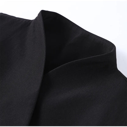 Cold Shoulder Blazer Double Breasted Women Jacket