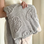 Coral Fleece Autumn Blanket with 3D Butterflies