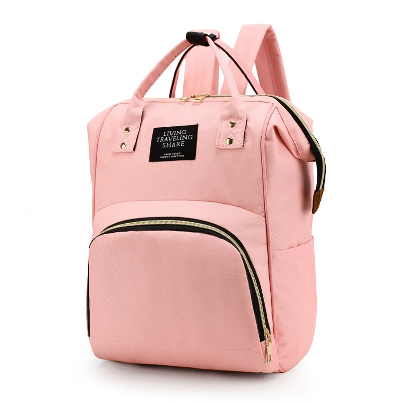 Large Capacity Canvas Diaper Bag Backpack