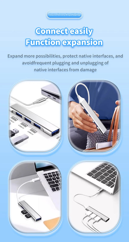 4-in-1 USB C Hub 3.0 Multi-Port Adapter