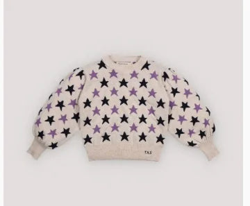 Kids Cute Print Cotton Sweatshirt and Skirt Set