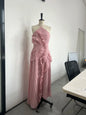 Elegant Purple Chiffon A Line Backless Evening Dress