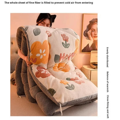 Lamb Fleece Blanket Double-Sided Velvet Warm Quilt