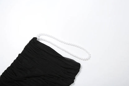 Sexy Bead Patchwork 2-Piece Set Women Halter Bra and Bottom