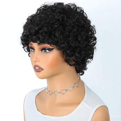 Brazilian Afro Puff Pixie Bob Wig 99J Natural Brown