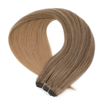 30 Inch Bone Straight Synthetic Hair Bundles Piano Blonde Ombre