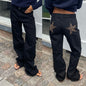 Women's Vintage Star Pattern Loose Denim Jeans