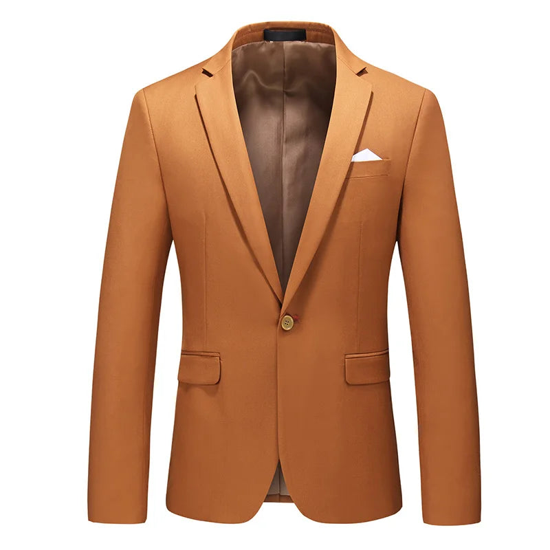 Bright Green Men's Blazer, Polyester Slim Fit Jacket