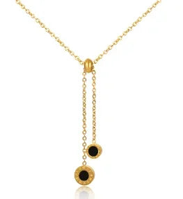 Vintage Textured Stainless Steel Necklace