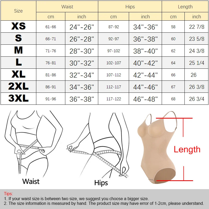 Low Back Bodysuit Shapewear for Women Black
