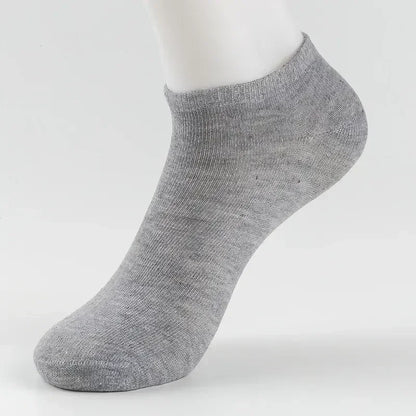 Unisex Ankle Socks Cotton Breathable Sports Black White Gray
