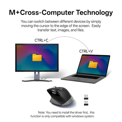 Rapoo MT710L Multi-Mode Ergonomic Wireless Mouse