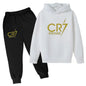 Ronaldo CR7 Print Hoodie and Pants Set for Children