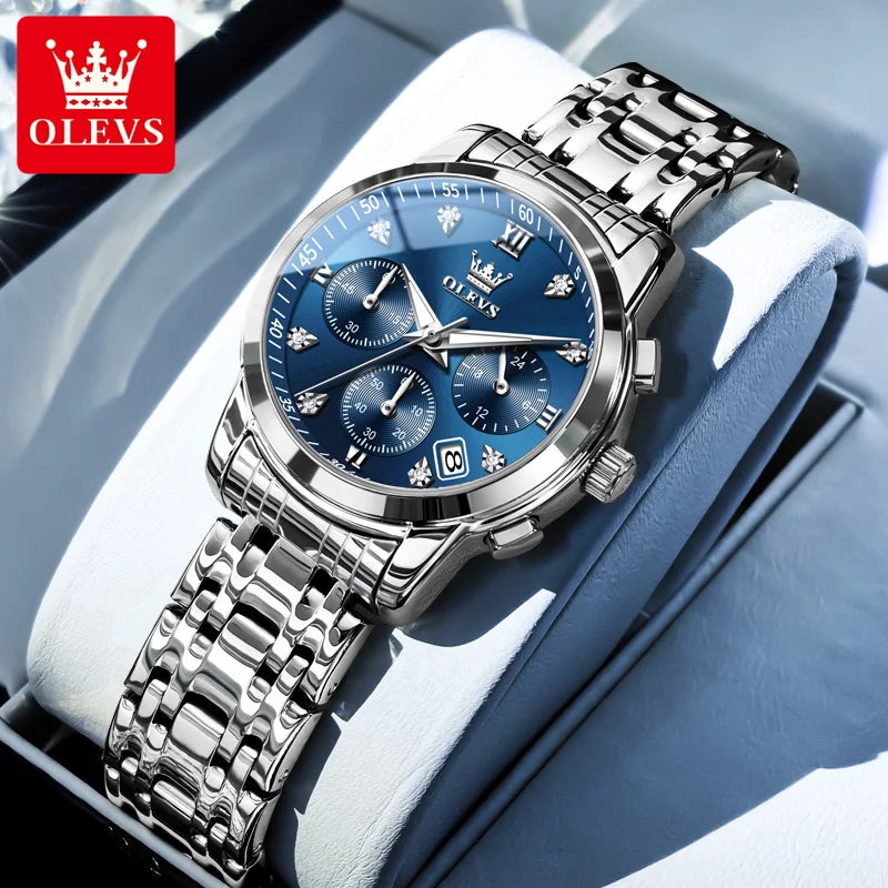 OLEVS 2858 Luxury Quartz Women Watch with Diamonds