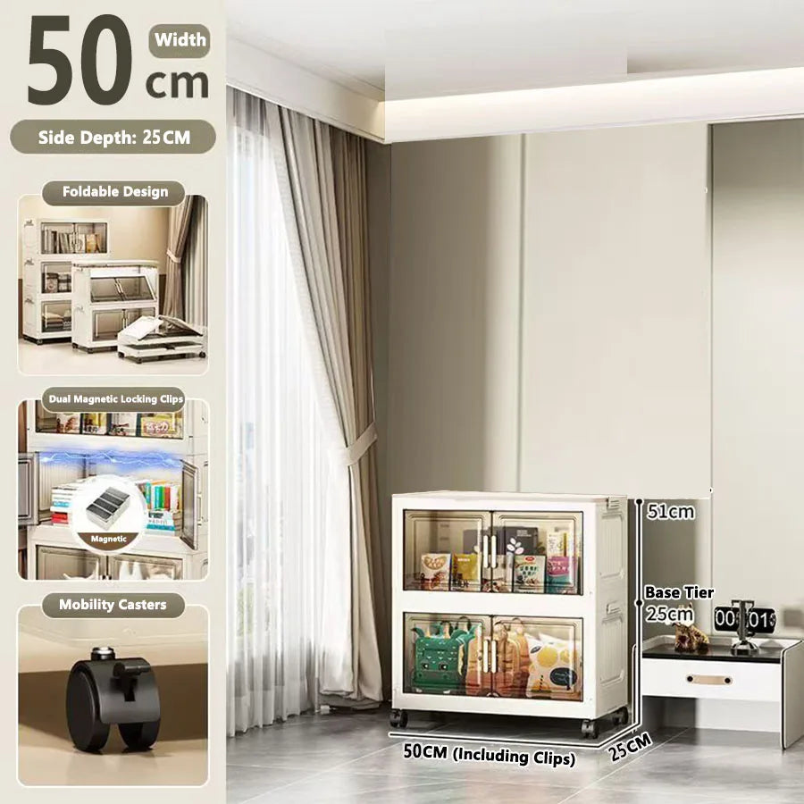 Large Capacity Plastic Folding Storage Cabinet