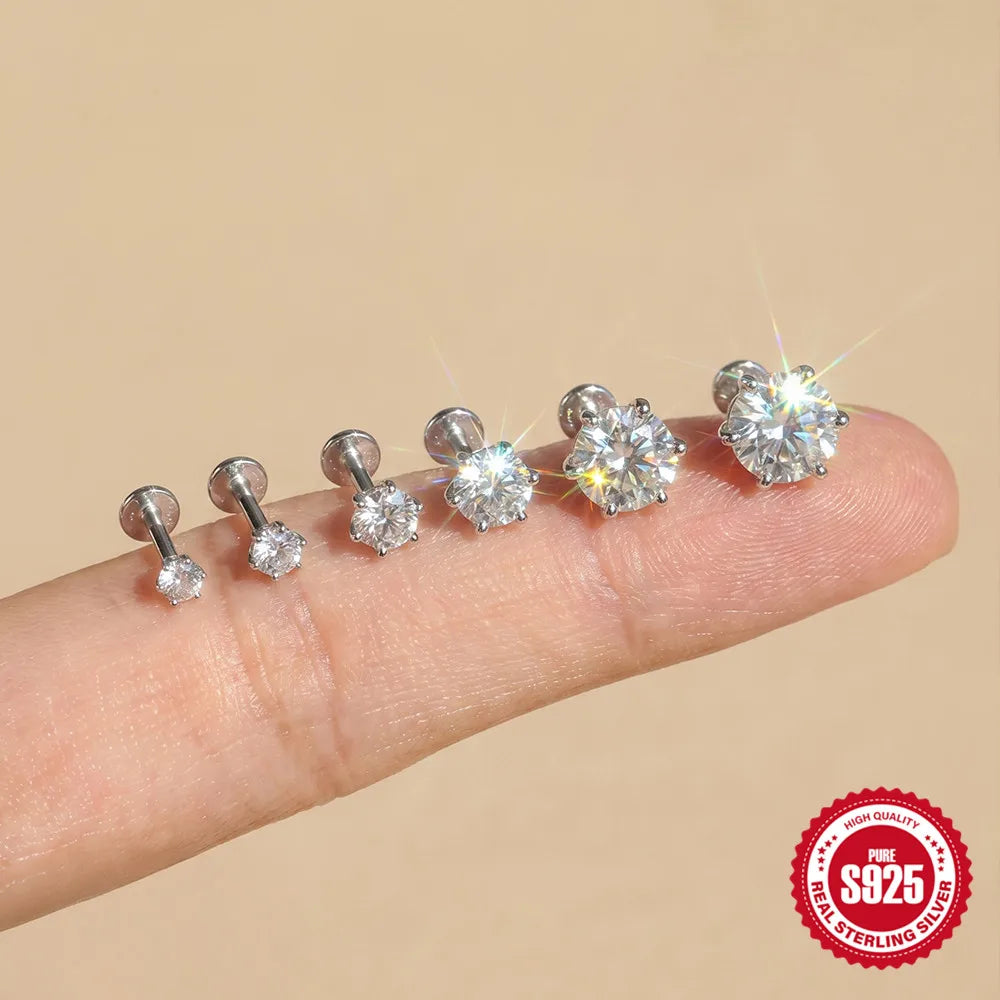Canner Moissanite Stud Earrings 925 Sterling Silver