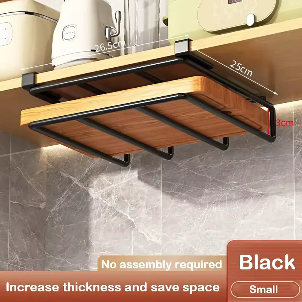 Steel Under Cabinet Organizer Rack with Hooks