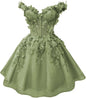 Butterfly Short Off Shoulder Prom Dress for Teens