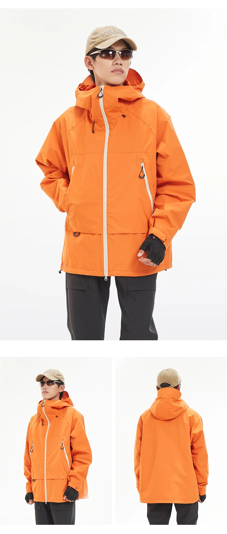 CHRLCK Waterproof Hiking Jacket Unisex Spring Autumn