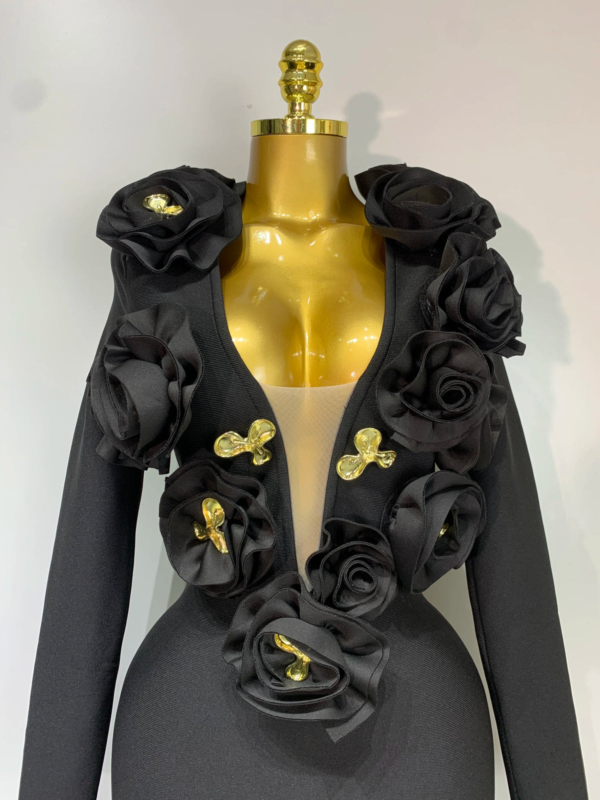3D Flower Sleeveless Bodycon Bandage Dress Women