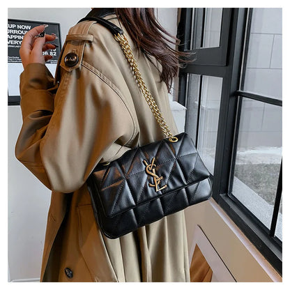 Genuine Leather Mini Square Bag for Women