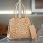Mini Cowhide Shoulder Handbag Genuine Leather Bucket Bag