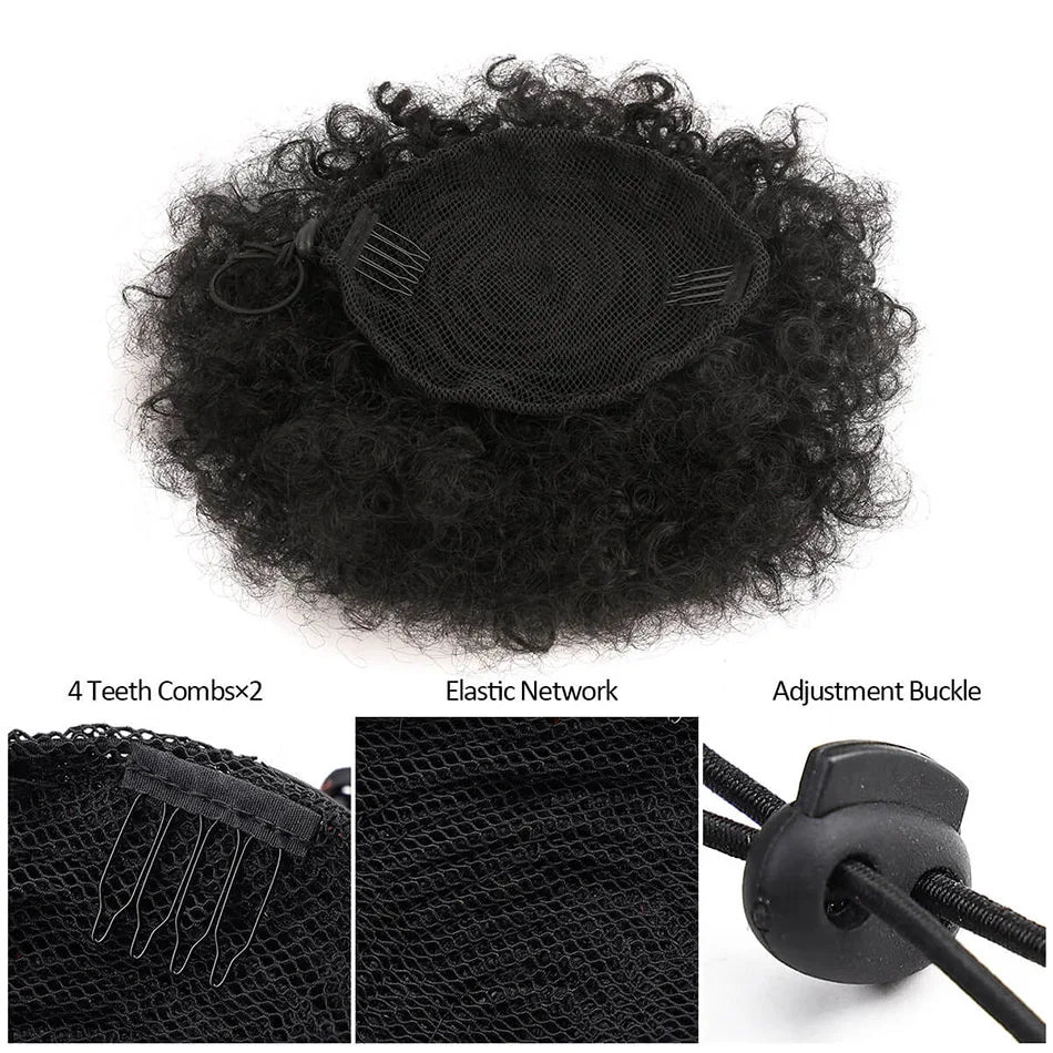 Afro Puff Drawstring Ponytail Synthetic Hair Extension
