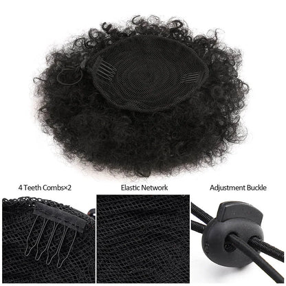 Afro Puff Drawstring Ponytail Synthetic Hair Extension