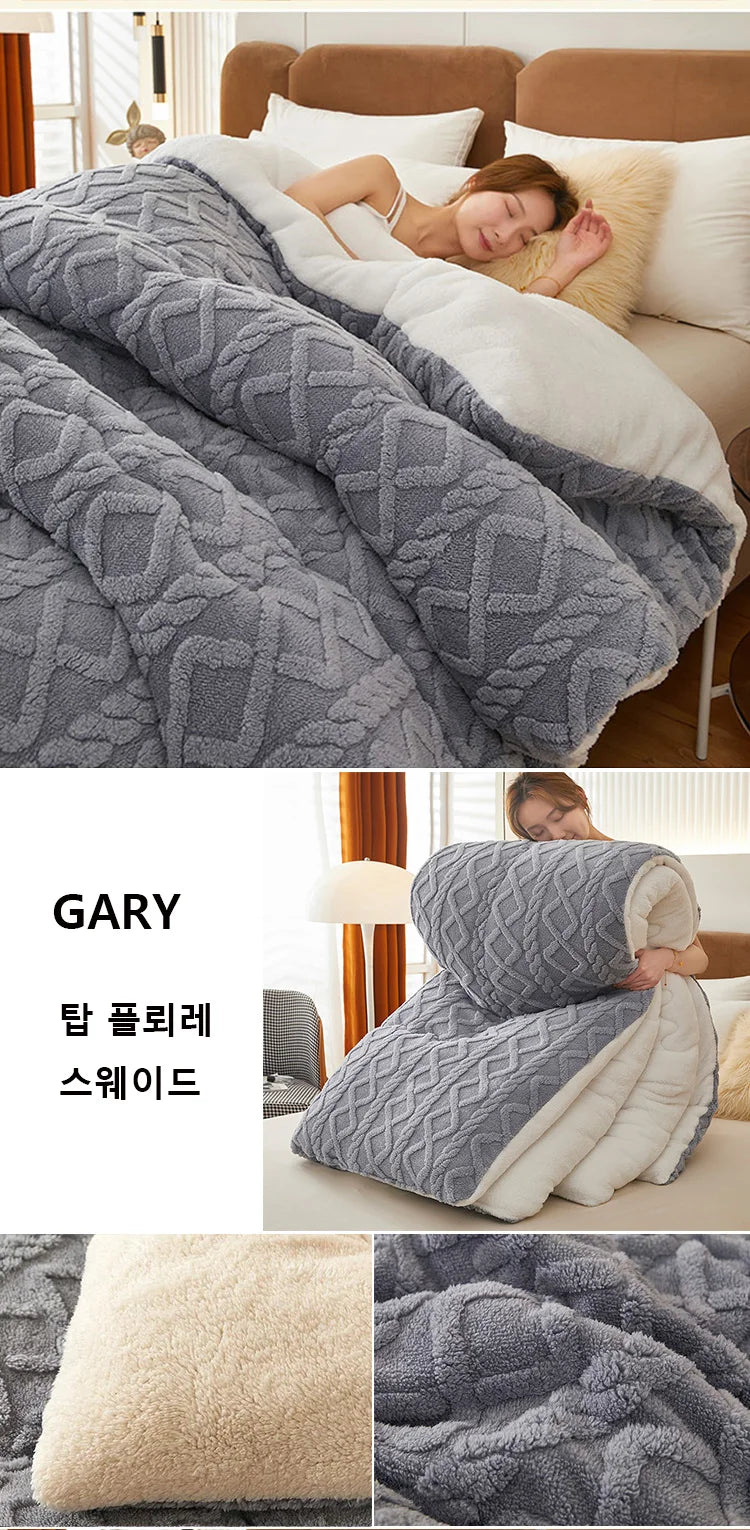 Thick Winter Warm Blanket Artificial Lamb Cashmere