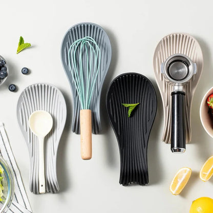 Silicone Spoon Holder and Kitchenware Tray