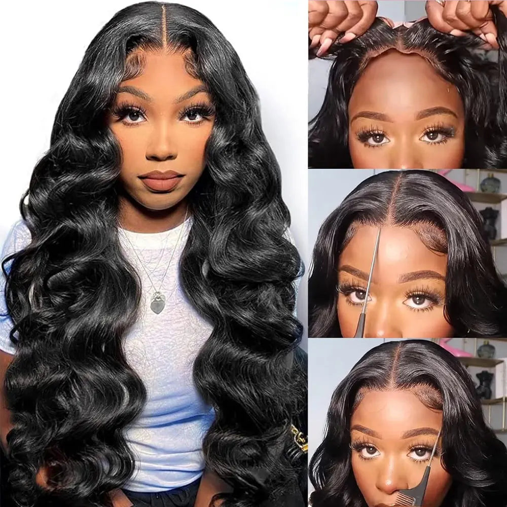 Body Wave Human Hair Glueless Wig 40 42 Inch