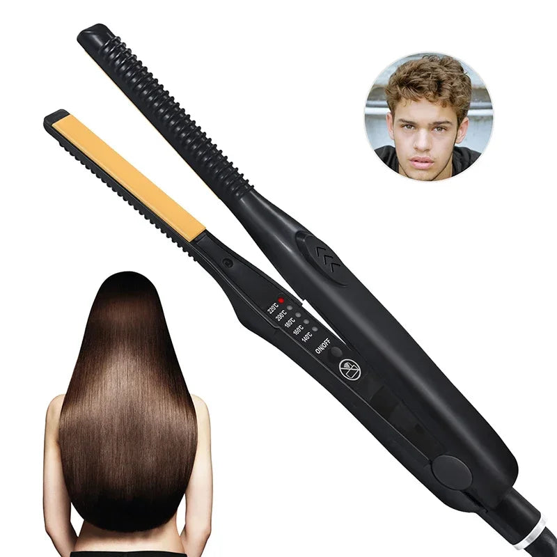 2-in-1 Mini Hair Straightener and Curling Iron